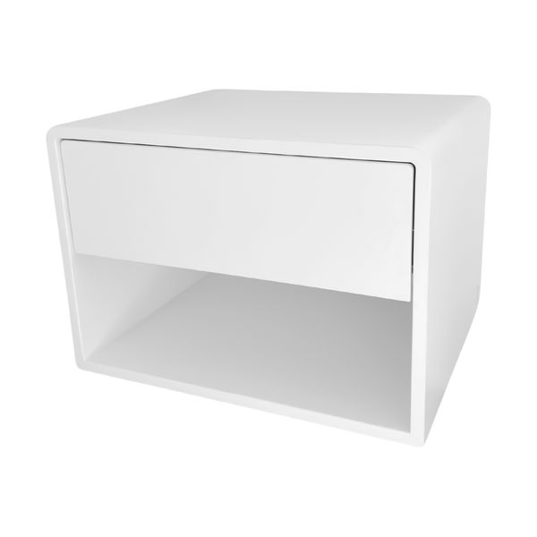 Bedside Pedestal Box with Drawer | Night Stand Box | Wall Mount | Floating