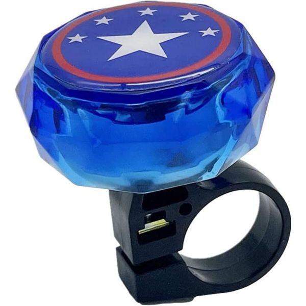 Aluminum Spinning Bike Bell, Diamond Design Bike Bell for Kids Bike - Blue