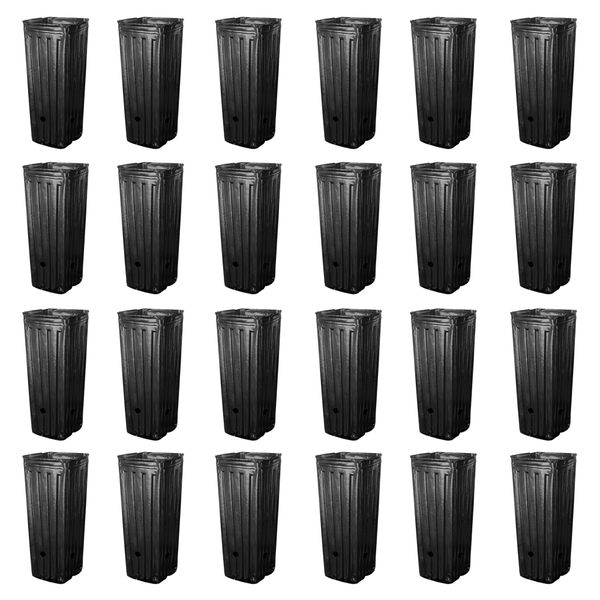 Home Garden Tall Thick Durable Plastic Seedling Nursery Bags Set of 24