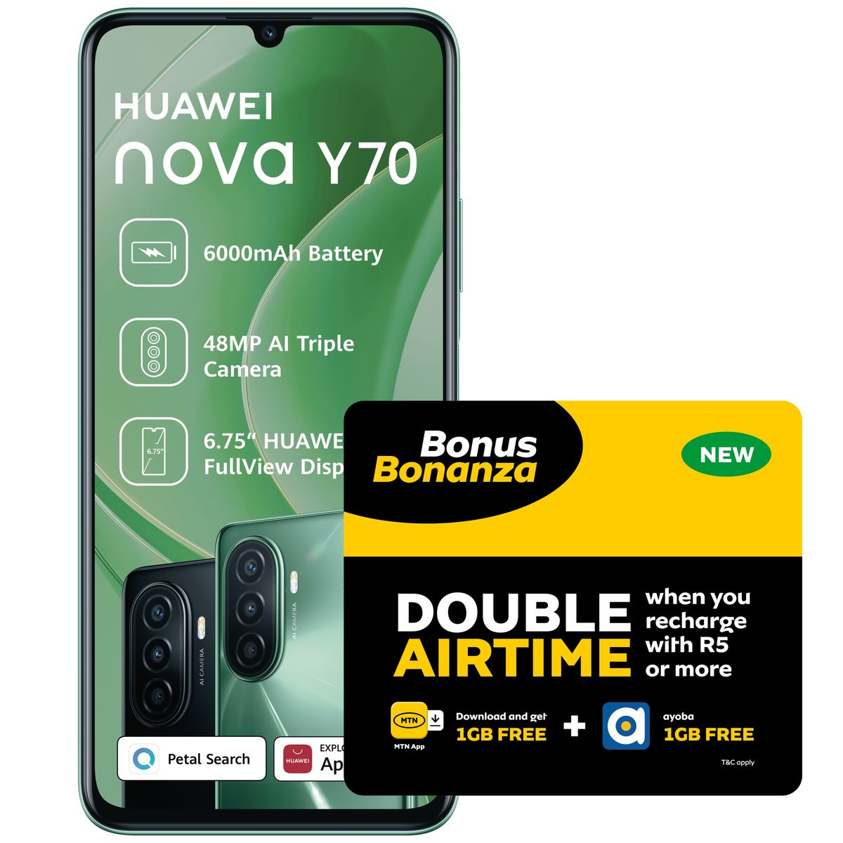 Huawei Nova Y70 64GB LTE SS - Green