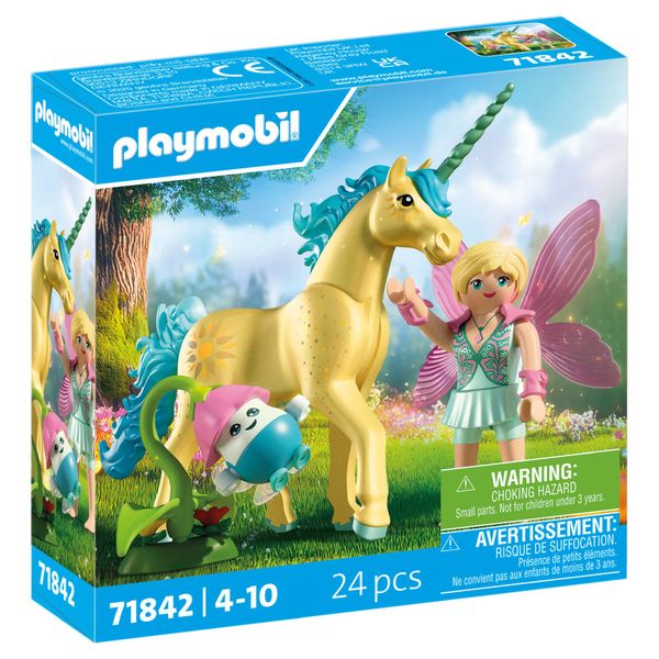 Playmobil Magic Unicorns - Unicorn Sunshine Blossom with Fairy (24 Pieces)