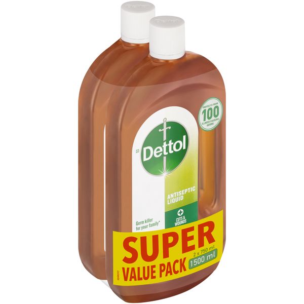 Dettol 2x750ml, Antiseptic Liquid, Twin Pack