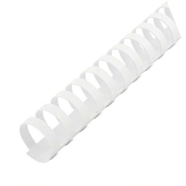 GBC: 10mm 21 Loop PVC Binding Combs - White (100 Pack)