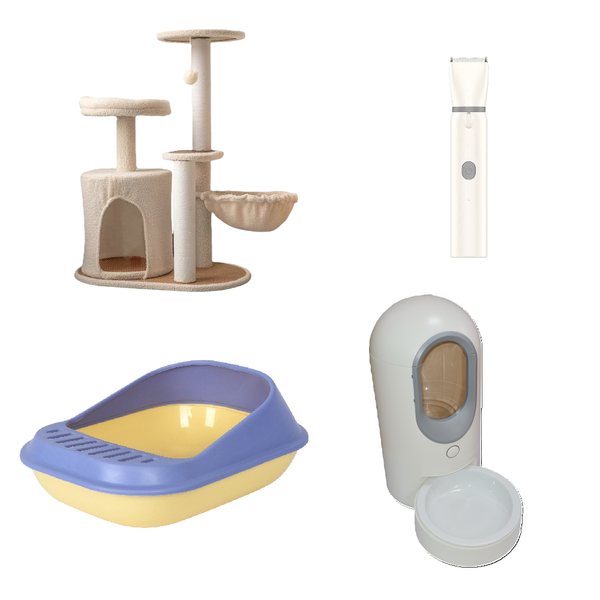 4 Piece Cat Care Set