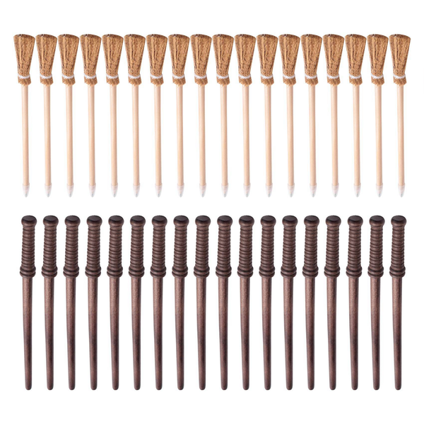 36Pcs Wands Pencils And Witch Broom Pencils