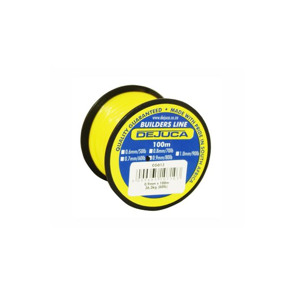 Dejuca - Builders Line - 80lb - 0.9mm X 100m - 36.3kg - 5 Pack