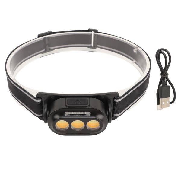Led Headlamp Usb Rechargeable 3 Gear High Brightness Waterproof Head