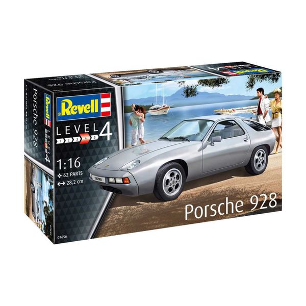 Revell-1:16 Porsche 928 Plastic Model Kit, Various,-62PCS