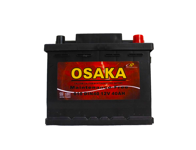 Car Battery 12V 40Ah - Osaka 618 - Normal Terminal + - Maintenance Free