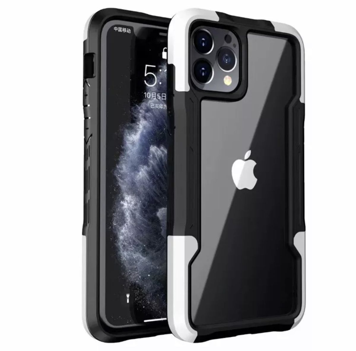 SleekTech Rugged Simple Black & White Case Cover For iPhone 13 Pro Max ...