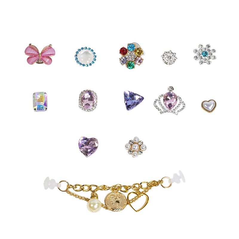 Rhinestone Shoe Decorative Charms Shoes Chains For Clogs Sandals 13
