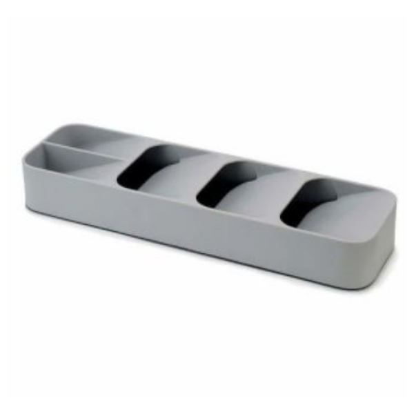 Grey Compact Cutlery Organizer
