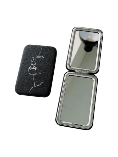 1 Piece - Figure Graphic Foldable Mirror - Black
