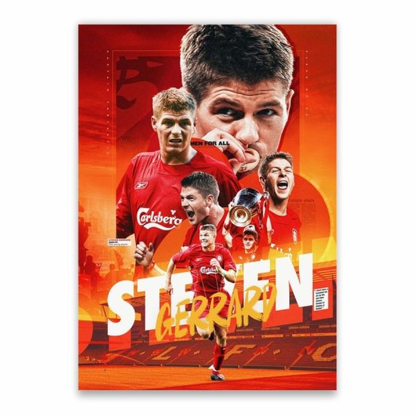 Steven Gerrard Collage Anfield Poster - A1