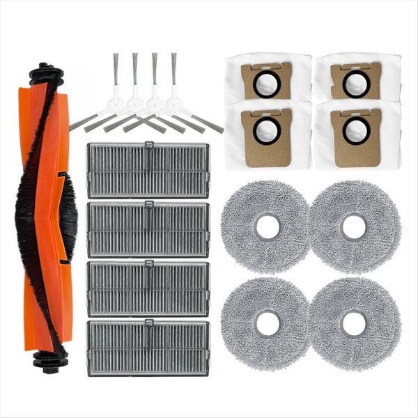 Main Side Brush Hepa Filter Mop Pads Dust Bags Spare Parts