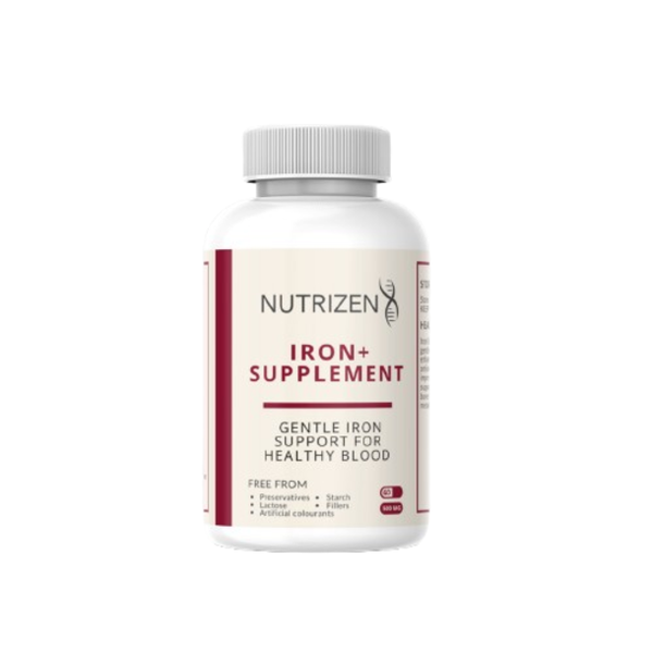 Nutrizen Iron + Supplement - Gentle Iron Bisglycinate - Boost Energy