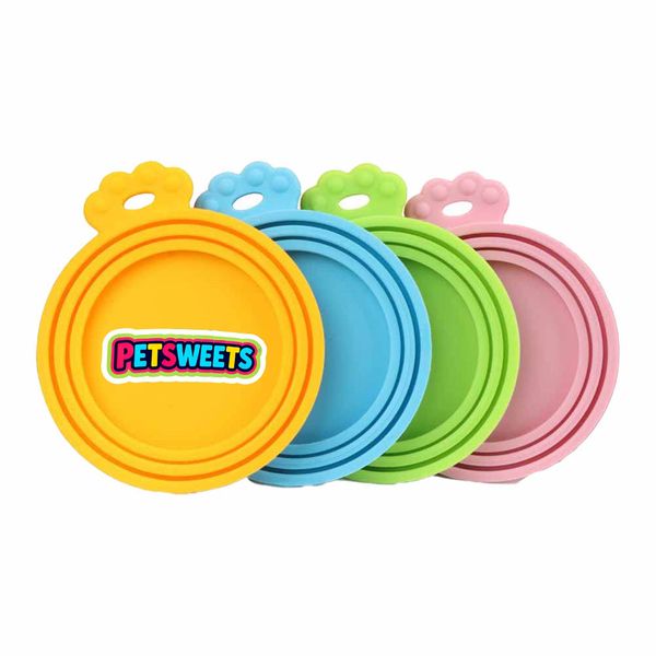 Universal Silicone Tin Lids Can Cover for Dog Food - 4 Pack