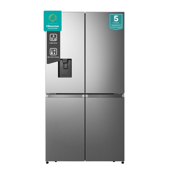 Hisense 579L 4 Door Freezer Fridge with Water Dispenser-Stainless Steel
