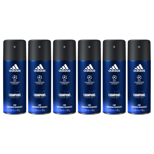 adidas Uefa 8 Deodorant Body Spray 6 Pack - 150ml