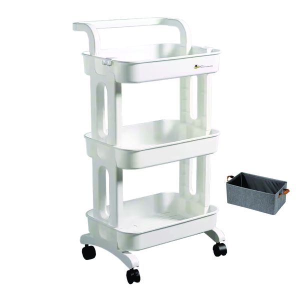 Storage Cart, Multipurpose OrganiserTrolley, Kitchen Rack Utility Cart With Wheels