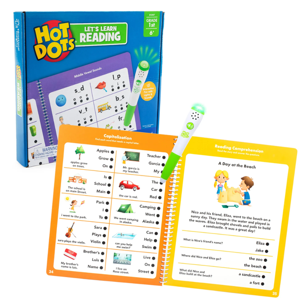 Educational Insights Hot Dots Grade 1 Reading Self-Check Activity for Kids