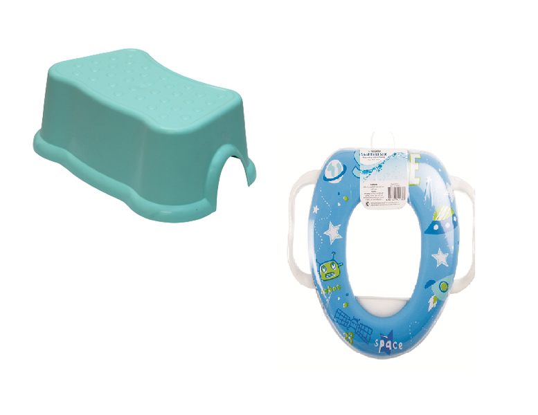 Potty Training Step Stool &amp; Small Training Toilet Set - Combo Set