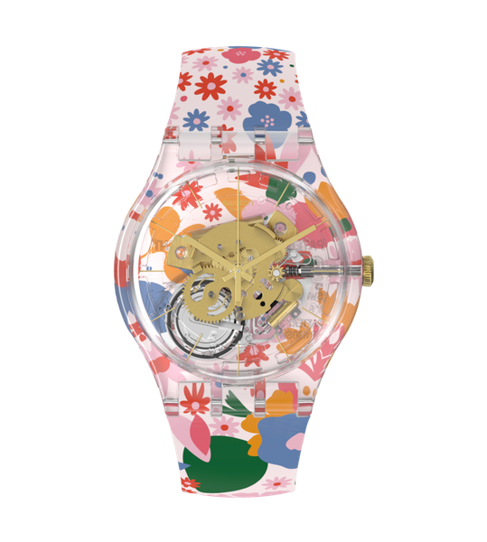 Swatch Sxy - Camo Core Transparent Rubber Watch-SUOK147-020