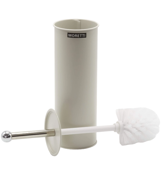 Morena Stainless Steel Toilet Brush and Holder - Cream