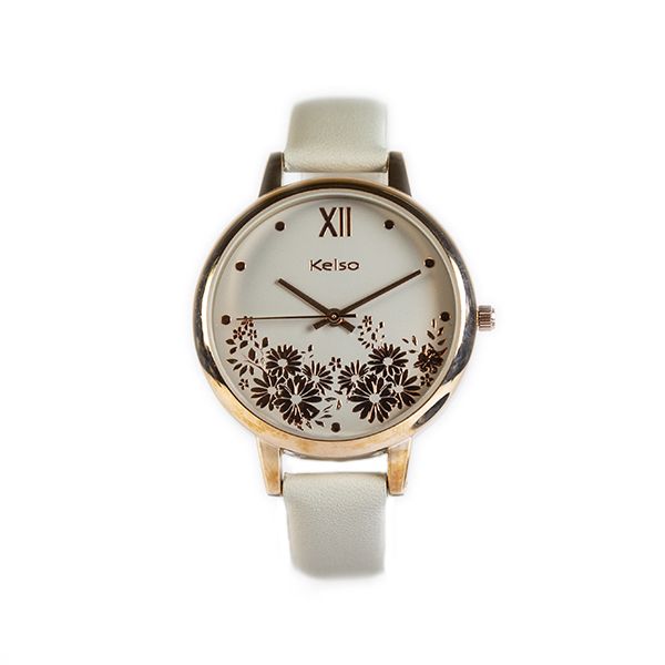 Kelso Ladies Leather Dress Watch - Light Grey KYF025-02