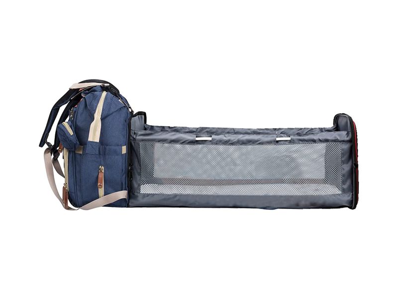 Multi-Functional Baby Diaper Bag &amp; Bed -Ocean Blue
