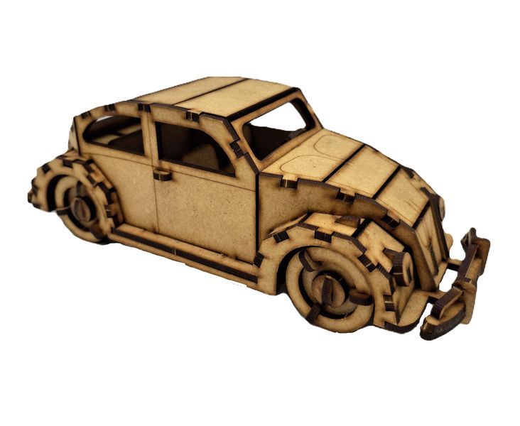 VW Herbie Vehicle Car 3D Puzzle 3D Model Wooden Everything Laser Kit
