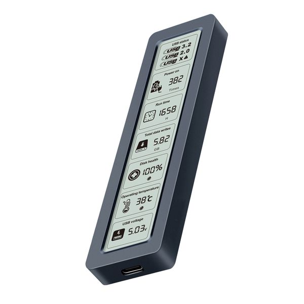 M 2 Nvme/Ngff Sata Ssd Enclosure with Display Screen