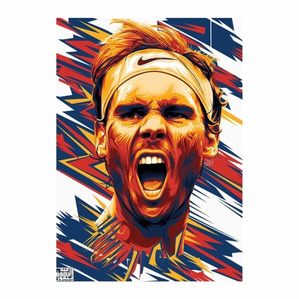 Rafa Nadal Colourful Poster - A1