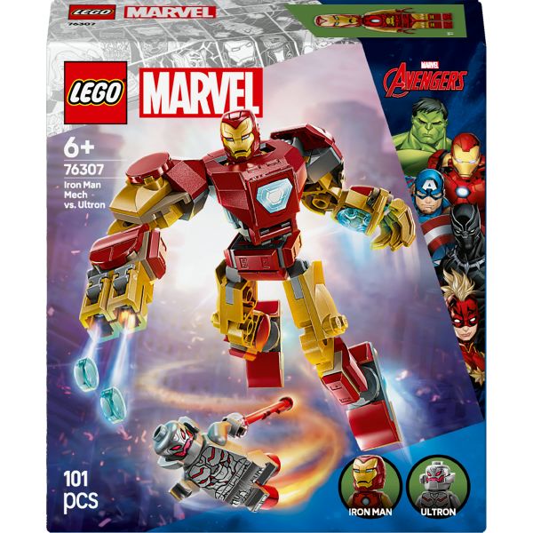 LEGO® Marvel Iron Man Mech vs. Ultron Buildable Super Hero Figure Playset 76307