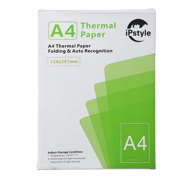 Ipstyle A4 Thermal Printer Paper 100 Sheets Port image