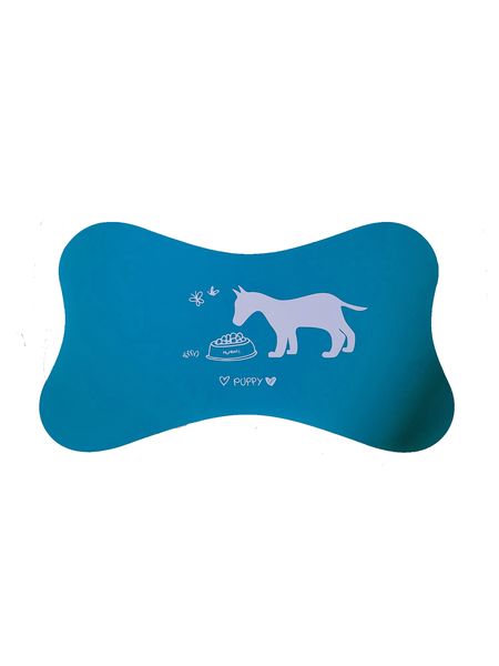 Anti-Slip Bone Shaped Waterproof Pet Dog Feeding Bowl Place Mat 50cm x 30cm