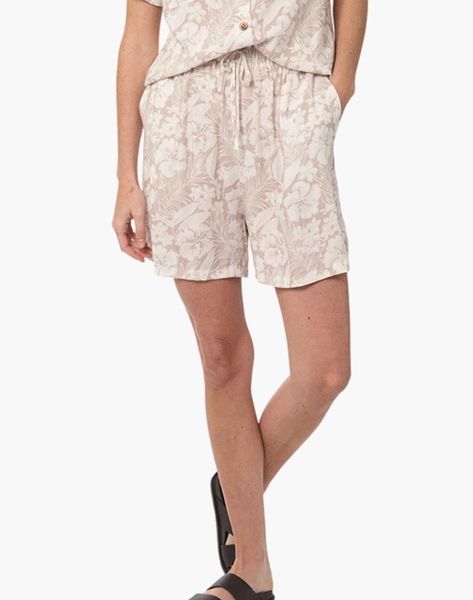 Jeep Women FLORAL/WHITE Breathable Cotton Loose Shorts