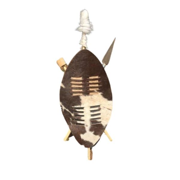 Authentic Zulu Ihawu Shield Made of Real Cowhide - 78cm