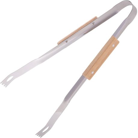 Wood Handle Steel Barbecue Tongs 32 cm Shop Today. Get it Tomorrow takealot