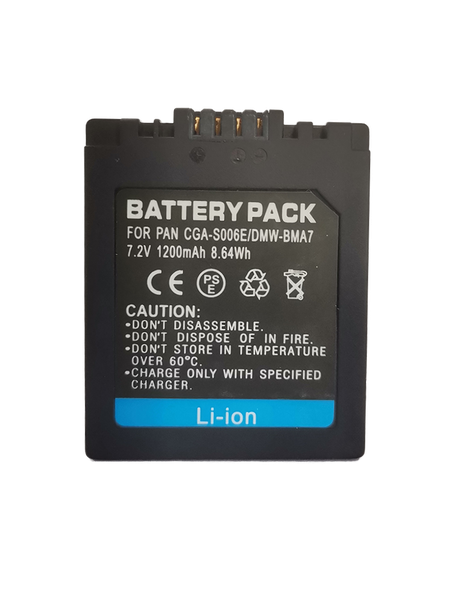 1200mAh Lithium-Ion Battery Pack for Panasonic CGA-S006/ CGR-S006/ BP-DC5J