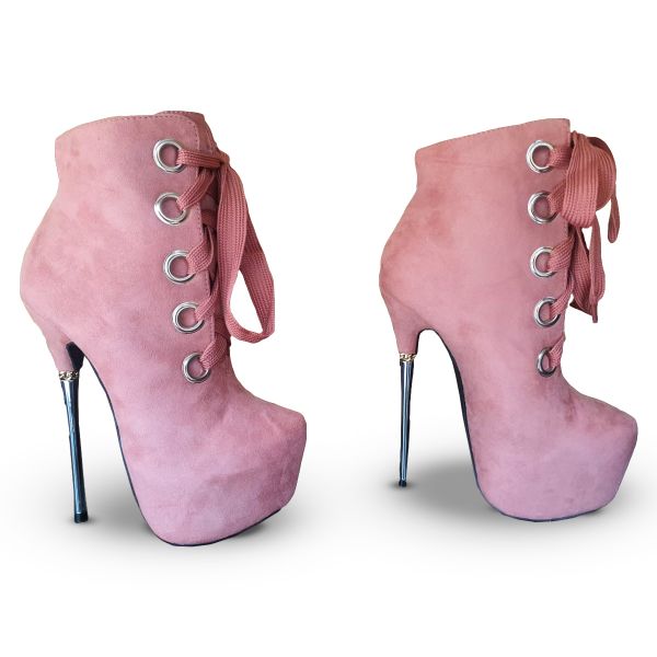 Women's High Heel Boots - Pink