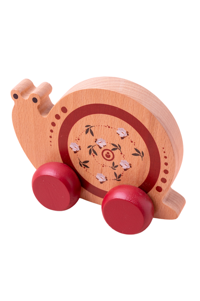 Grow Baby ~ Wooden Snail Push Toy