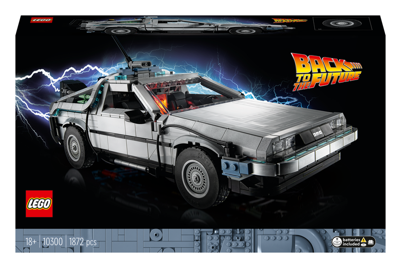 LEGO® ICONS Back to the Future Time Machine 10300 Building Toy Set for Adults (1,856 Pieces)