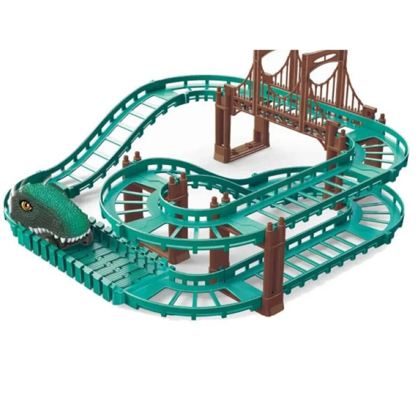 Dino Track DIY Battery-Operated Dinosaur Race Track Set