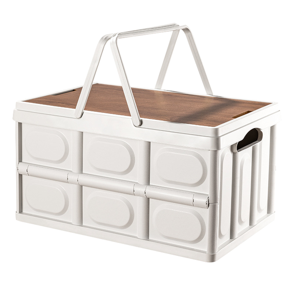 Foldable Camping Storage Box with Handle 43.5 x 30 x 24cm