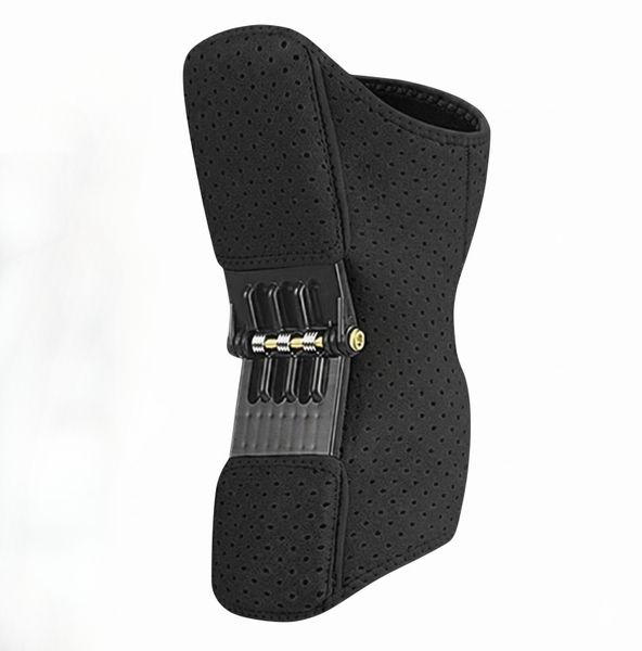 Adjustable Spring Knee Support Booster Brace Black