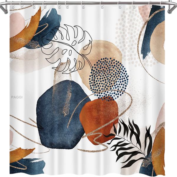 71x79" Bathroom Shower Curtain, Waterproof Pieced Design Shower Curtain
