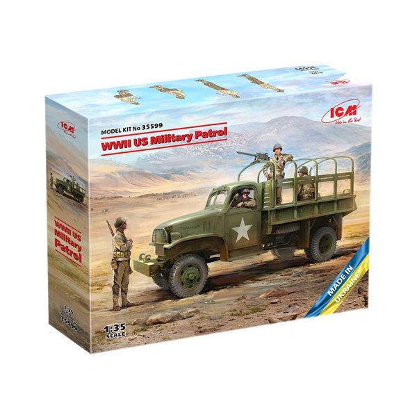 ICM 35599 1/35 WWII US Military Patrol G7107 With MG M1919A4