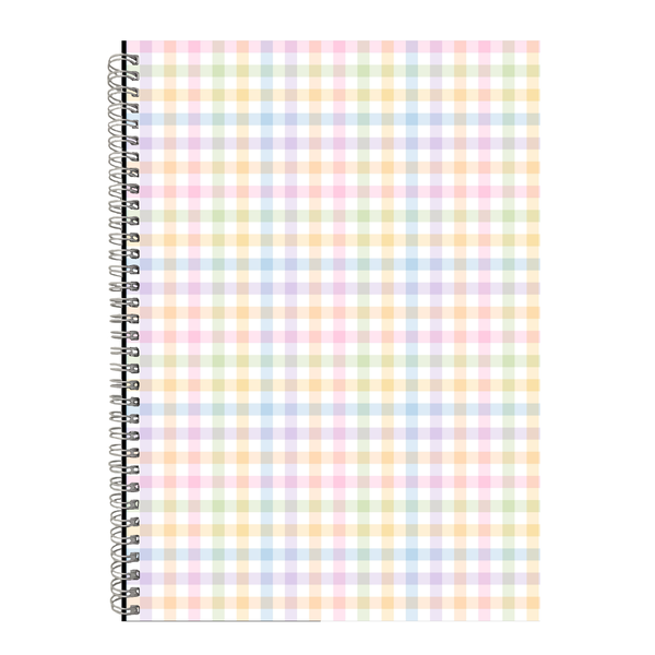 Pastel Gingham Pattern Gift Idea Writing Book Notepad Notebook A4 505