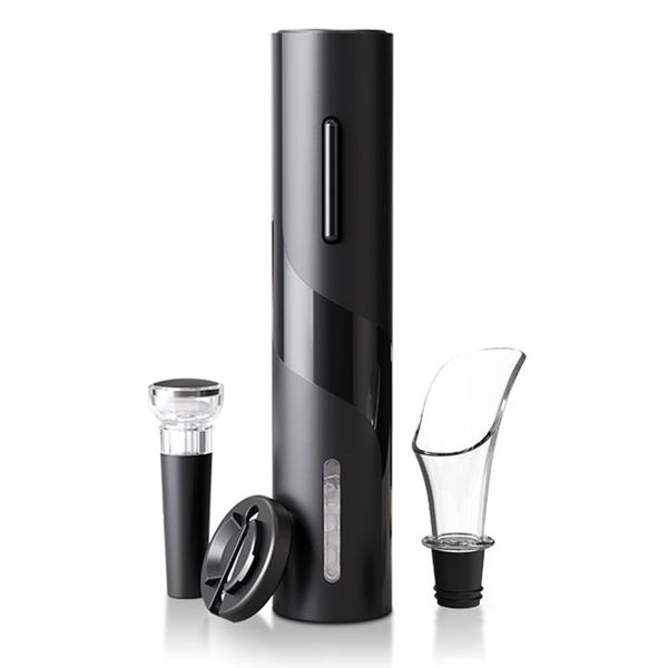 GS Electric Wine Bottle Corkscrew Opener 4 in 1 Set - Black